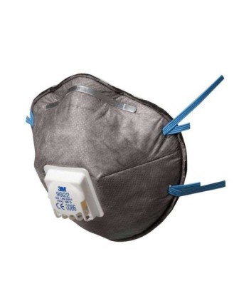 3M 9922 FFP2 Ventilli Aktif Karbonlu Organik Gaz, Toz ve Sis Maskesi (10 Adet/Kutu)