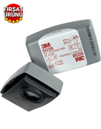 3M 6038 P3 Organik – Ozon Solo Filtre (1 Çift)