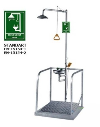 Acil Göz Yıkama Ve Duş Üniteleri (PASLANMAZ)