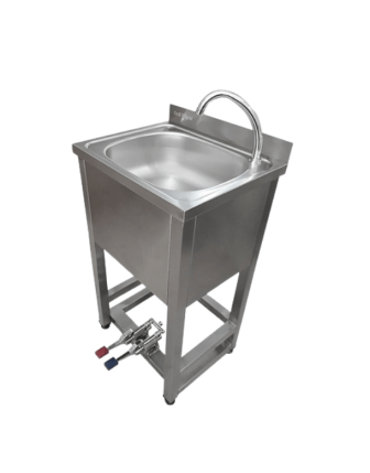 Pedallı Evye Ayaklı Paslanmaz Krom