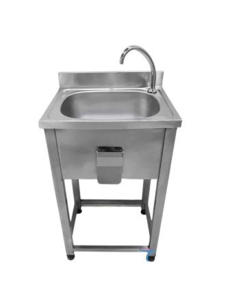 Diz Vurmalı Ayaklı Paslanmaz Eviye