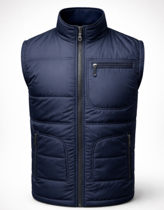 Mikro Kumaş Polarlı Lacivert Şişme Yelek