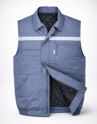 7/7 Gabardin Kumaş Kapitoneli Kışlık Yelek