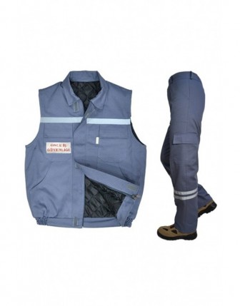 Kışlık Gabardin Yelek Pantolon Işçi Takımı 