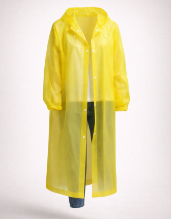 Pvc Eva Yağmurluk Pardesü Sarı 0.15mm