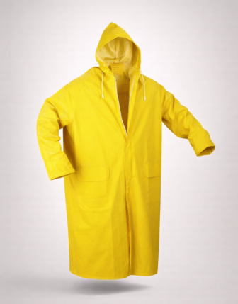 Pvc Sarı Işçi Yağmurluk Pardüse 0,32 Astarlı