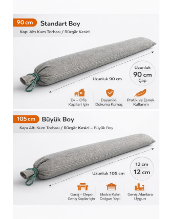 Su Taşkınları İçin Kum Torbası 105 cm x 12 cm