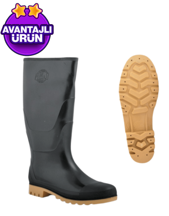 Ulaş PVC Siyah Uzun Çizme NO:42 