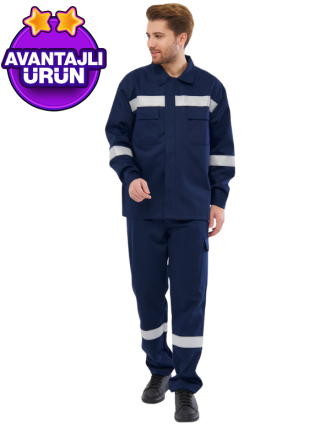 Reflektörlü Isı Alev ve Kaynak Sıçramalarına Karşı Koruyucu Yanmaz Pantolon