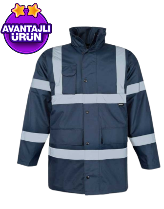 Vizwell™ 300 D Oxford Reflektörlü İçi Kapitoneli Lacivert Parka