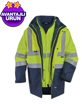 Vizwell™ VWJK44 300D Oxford 5+1 Reflektörlü Parka