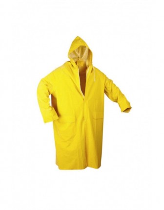 Pvc Sarı Işçi Yağmurluk Pardüse 0,32 Astarlı