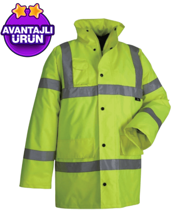 Vizwell™ WJK01 Oxford Reflektörlü Sarı Parka
