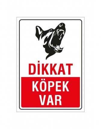 Dikkat Köpek Var Saç Levha