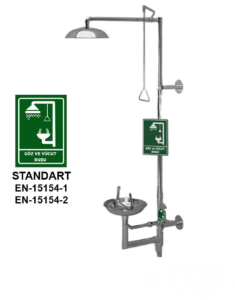 Kombine Duş Paslanmaz Çelik - El Kumandalı, Duvara Monte, 300 mm Duş Çanağı