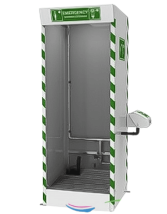 Kabinli Göz ve Vücut Duşu - Üstten Depolu 1260 lt, Galvanizli, Platformlu