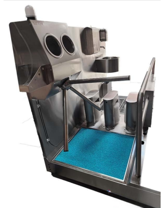 Yatay ve Dikey Fırçalamalı Hijyenik Turnike - Fotoselli Evyeli, 304 Paslanmaz Çelik