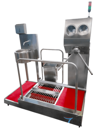 Hijyenik Turnike Sistemi - Yatay Fırçalı, Fotoselli Evyeli, 304 Paslanmaz