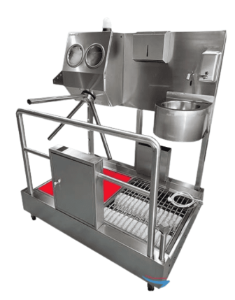 Yatay Fırçalamalı Hijyenik Turnike - Hijyen Paspaslı, Fotoselli Evyeli, 304 Paslanmaz