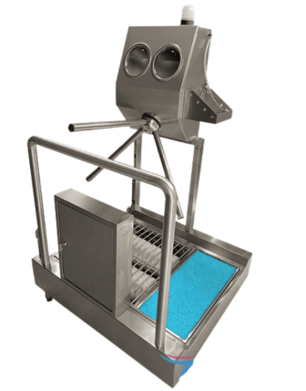 Yatay Fırçalamalı Hijyenik Turnike - Hijyen Paspaslı, Kompakt, 304 Paslanmaz