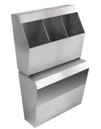 Galoş, Bone ve Maske Dolabı – 3 Bölmeli, Çöp Kutulu