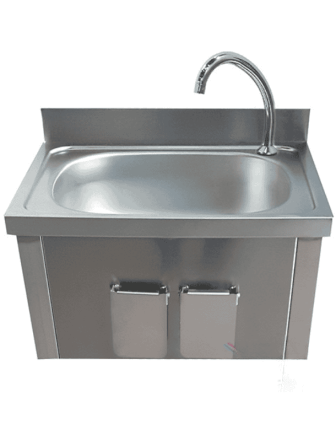 Dekoratif Diz Kumandalı Çift Girişli Evye – Paslanmaz Çelik