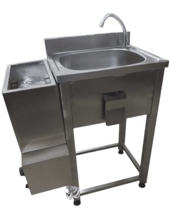 Diz Vurmalı Evye & Bıçak Steril Dolabı – Tek Girişli Ayaklı, Paslanmaz Çelik