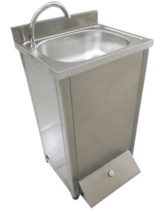 Ayak Basmalı Tek Girişli Paslanmaz Çelik Evye