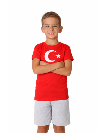23 Nisan Bayrak Baskılı Çocuk Tişörtü