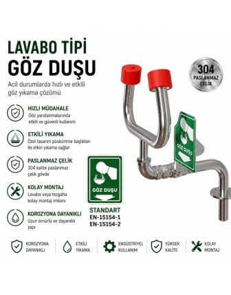 Lavabo Tipi Göz Duşu