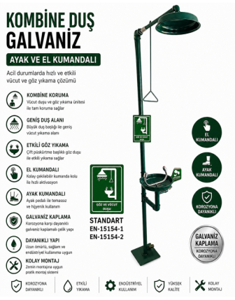 Boy Tip Yere Monte Göz Ve Vücut Duşu Kombine Duş Paslanmaz Çelik El KumandaIı Gavlanizli