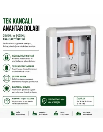 Tek Kancalı Anahtar Dolabı