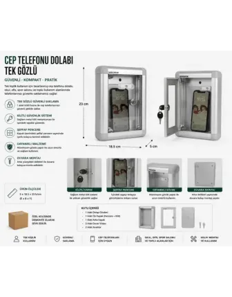 Cep Telefonu Dolabı Tek Gözlü