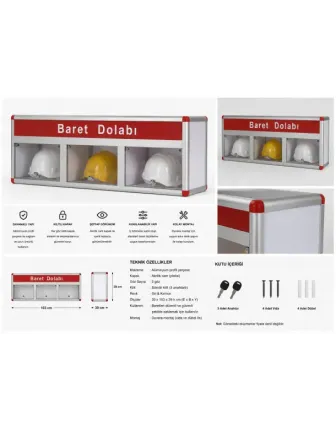 Baret Dolabı 3 Gözlü