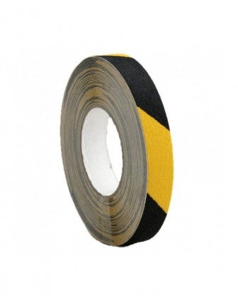 Siyah-Sarı Kaydırmaz Bant 25MM X 25MT