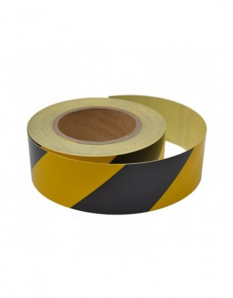 Sarı-Siyah Reflektif Bant 5CM X 46MT