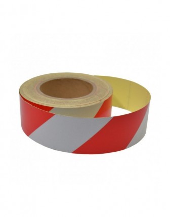 Kırmızı-Beyaz Reflektif Bant 5CM X 46MT