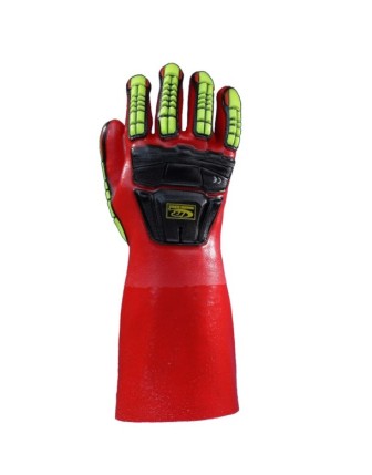 Ansell Ringers R074 Kimyasal ve Darbe Dirençli PVC Kaplama İş Eldiveni