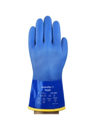 Ansell Alphatec 23-202 PVC Kaplı Soğuk Dirençli Kimyasal İş Eldiveni