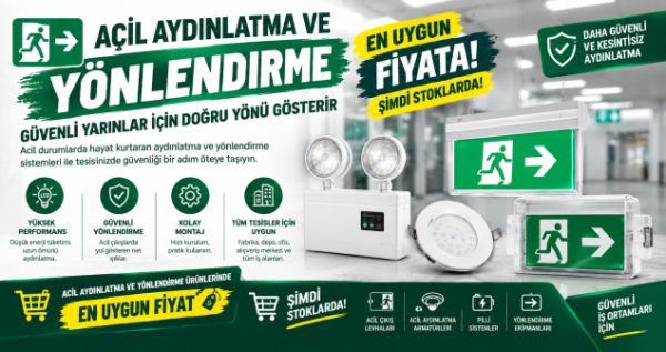 acil aydınlatma ve yönlendirme