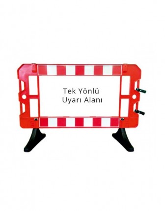 Güvenlik Barikatı Yazı Alanlı 1500mm x 1000mm