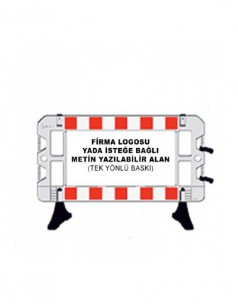 Güvenlik Barikatı Yazı Alanlı 1500mm x 1000mm