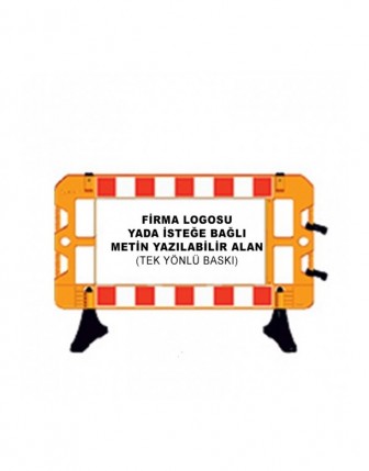 Güvenlik Barikatı Yazı Alanlı 1500mm x 1000mm