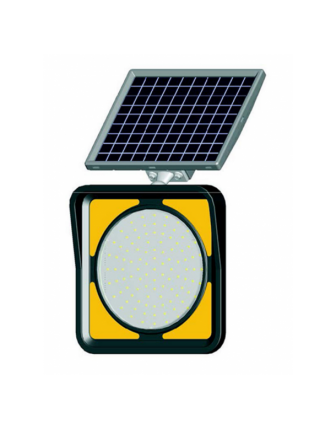 Güneş Enerjili Ledli Flaşörlü Uyarı Lambası 40x40cm