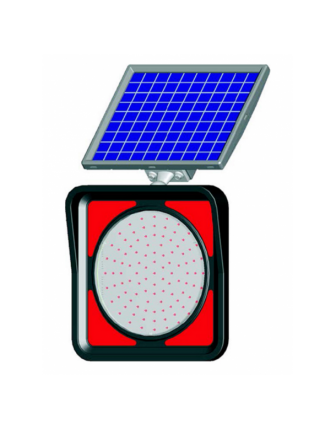 Güneş Enerjili Ledli Flaşörlü Uyarı Lambası 40x40cm