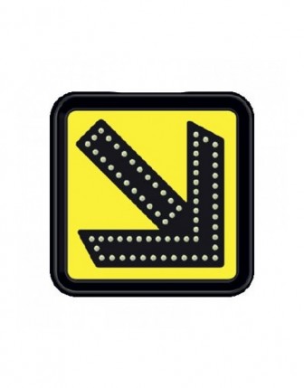 Güneş Enerjili Ledli Flaşörlü Bilgi Levhalası (Sağdan Gidiniz)