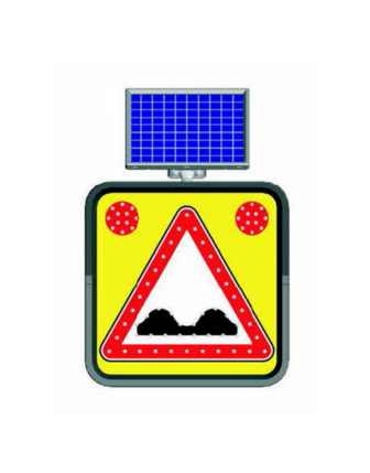 Ledli Trafik Levhası Kasisli Yol 60x60cm