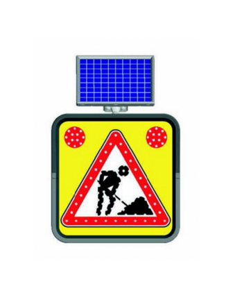 Ledli Trafik Levhası Çalışma Var 60x60cm