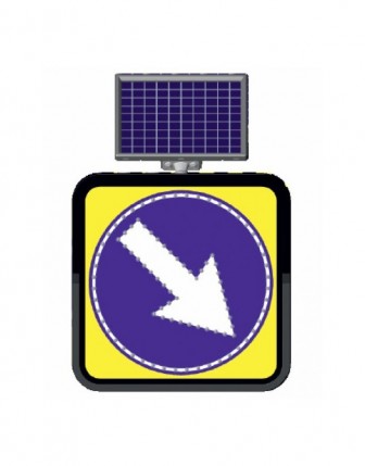 Ledli Trafik Levhası Sağdan Gidiniz 60x60cm