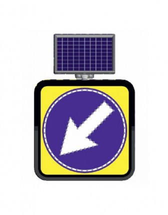 Ledli Trafik Levhası Soldan Gidiniz 60x60cm